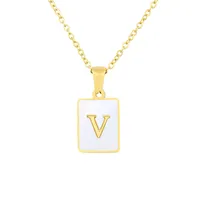 Titanium Steel 18K Gold Plated Simple Style Plating Letter Shell sku image 22