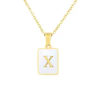 Titanium Steel 18K Gold Plated Simple Style Plating Letter Shell sku image 24