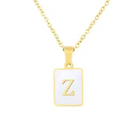 Titanium Steel 18K Gold Plated Simple Style Plating Letter Shell sku image 26