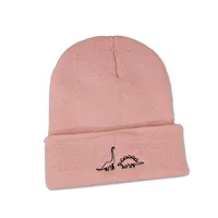 Woolen Hat Autumn And Winter New Wild Fashion Warmth Japanese Cute Two Dinosaur Knitted Hat Korean Trend sku image 5