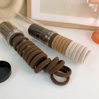 Korean Style 20 Canned High Elastic Hair Bands Seamless Rubber Band Female Hair-binding Does Not Hurt Hair Not-too-tight Hair Rope Hair Ring main image 4