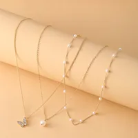 Vintage Style Butterfly Alloy Rhinestone Wholesale Necklace sku image 1
