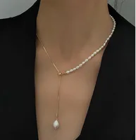 Wholesale Jewelry Heart 304 Stainless Steel Titanium Steel Freshwater Pearl 18K Gold Plated Inlaid Gold Pendant Necklace main image 4