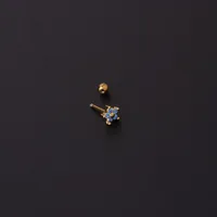 Ear Cartilage Rings & Studs Simple Style Flower Copper Artificial Gemstones main image 4