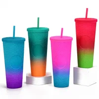 Double-layer Plastic Straw Cup Large Capacity Creative 710ml Cup Portable Cup main image 3