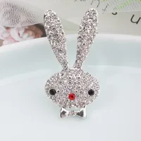 Fashion Flower Diamond Brooch Female Accessories Cute Bunny Tulip Diamond Brooch Wholesale sku image 1