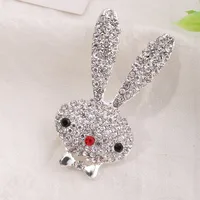 Fashion Flower Diamond Brooch Female Accessories Cute Bunny Tulip Diamond Brooch Wholesale main image 2