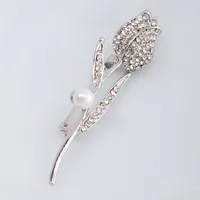 Fashion Flower Diamond Brooch Female Accessories Cute Bunny Tulip Diamond Brooch Wholesale main image 3