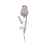 Fashion Flower Diamond Brooch Female Accessories Cute Bunny Tulip Diamond Brooch Wholesale main image 5