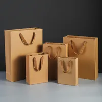 Vertical Large Kraft Paper Bag Tote Bag Takeaway Packaging Gift Clothing Store Milk Tea Shop Paper Bag main image 2