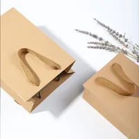 Vertical Large Kraft Paper Bag Tote Bag Takeaway Packaging Gift Clothing Store Milk Tea Shop Paper Bag main image 3