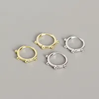 925 Sterling Silver No Inlaid Geometric Earrings main image 5