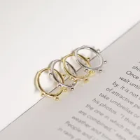 925 Sterling Silver No Inlaid Geometric Earrings main image 2