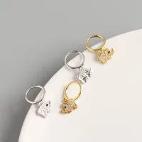 925 Sterling Silver Gem Animal Earrings main image 3