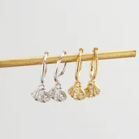 Fashion Shell Plating Inlaid Shell Gem Earrings main image 4