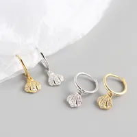 Fashion Shell Plating Inlaid Shell Gem Earrings main image 3