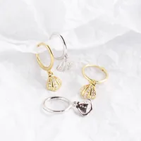 Fashion Shell Plating Inlaid Shell Gem Earrings main image 2
