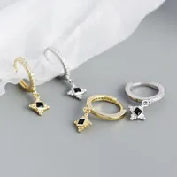 Yhe0396 European And American Foreign Trade Hot Selling S925 Silver Ins Mild Luxury Retro Earclip Earrings All-matching Silver Earrings Ear Studs main image 3