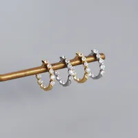New S925 Silver Geometric Zircon Diamond Earrings Wholesale main image 4