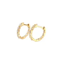 New S925 Silver Geometric Zircon Diamond Earrings Wholesale main image 1