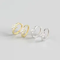 925 Sterling Silver Gem Star Earrings Ear Studs main image 1