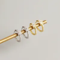 925 Sterling Silver Gem Star Earrings Ear Studs main image 2