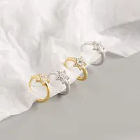 925 Sterling Silver Gem Star Earrings Ear Studs main image 3