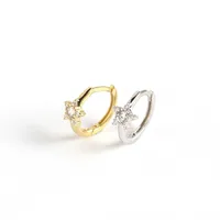 925 Sterling Silver Gem Star Earrings Ear Studs main image 5