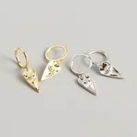 925 Sterling Silver Gem Geometric Earrings main image 1