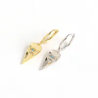 925 Sterling Silver Gem Geometric Earrings main image 5