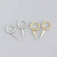 Yhe0267 Foreign Trade Cross-border Light Luxury Earrings S925 Sterling Silver Ins Geometric Long  Minimalist Ear Clip Earrings For Women main image 5
