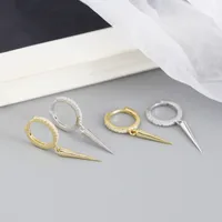 Yhe0267 Foreign Trade Cross-border Light Luxury Earrings S925 Sterling Silver Ins Geometric Long  Minimalist Ear Clip Earrings For Women main image 3