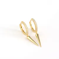 Yhe0267 Foreign Trade Cross-border Light Luxury Earrings S925 Sterling Silver Ins Geometric Long  Minimalist Ear Clip Earrings For Women main image 1