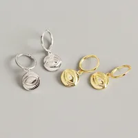 Yhe0223 European And American Trendy Earrings S925 Sterling Silver Devil's Eye Totem Earclip Earrings Personality Silver Earrings Female main image 5