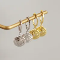 Yhe0223 European And American Trendy Earrings S925 Sterling Silver Devil's Eye Totem Earclip Earrings Personality Silver Earrings Female main image 3