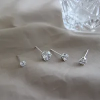 925 Sterling Silver Printing Earrings Ear Studs main image 1