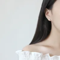 925 Sterling Silver Printing Earrings Ear Studs main image 5