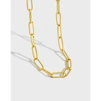 Korean Geometric Chain Clavicle S925 Sterling Silver Necklace Female main image 2