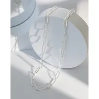 Korean Geometric Chain Clavicle S925 Sterling Silver Necklace Female main image 1