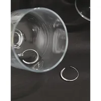 Korean S925 Sterling Silver New Simple Temperament O-shaped Earrings Wild Earrings main image 3