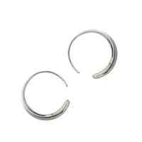 Korean S925 Sterling Silver New Simple Temperament O-shaped Earrings Wild Earrings main image 5