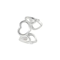 Korea S925 Sterling Silver Hollow Love Ear Bone Clip Simple No Pierced Ear Clip main image 5