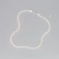 925 Sterling Silver Plating Geometric Long Necklace Necklace Choker main image 2
