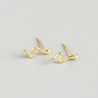 925 Sterling Silver Gem Animal Earrings Ear Studs sku image 2