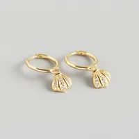 Fashion Shell Plating Inlaid Shell Gem Earrings sku image 2