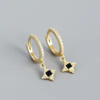 Yhe0396 European And American Foreign Trade Hot Selling S925 Silver Ins Mild Luxury Retro Earclip Earrings All-matching Silver Earrings Ear Studs sku image 2