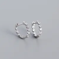 New S925 Silver Geometric Zircon Diamond Earrings Wholesale sku image 1