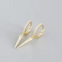 Yhe0267 Foreign Trade Cross-border Light Luxury Earrings S925 Sterling Silver Ins Geometric Long  Minimalist Ear Clip Earrings For Women sku image 2
