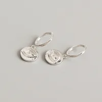 Yhe0223 European And American Trendy Earrings S925 Sterling Silver Devil's Eye Totem Earclip Earrings Personality Silver Earrings Female sku image 1