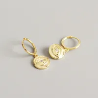 Yhe0223 European And American Trendy Earrings S925 Sterling Silver Devil's Eye Totem Earclip Earrings Personality Silver Earrings Female sku image 2